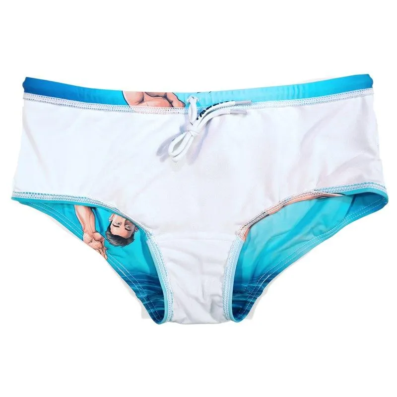 3D Designed Men's Sexy Bathing Suit Swimming Briefs with Penis Pouch