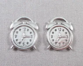 50% OFF!! Clock Charms Silver Tone 14pcs (0882)