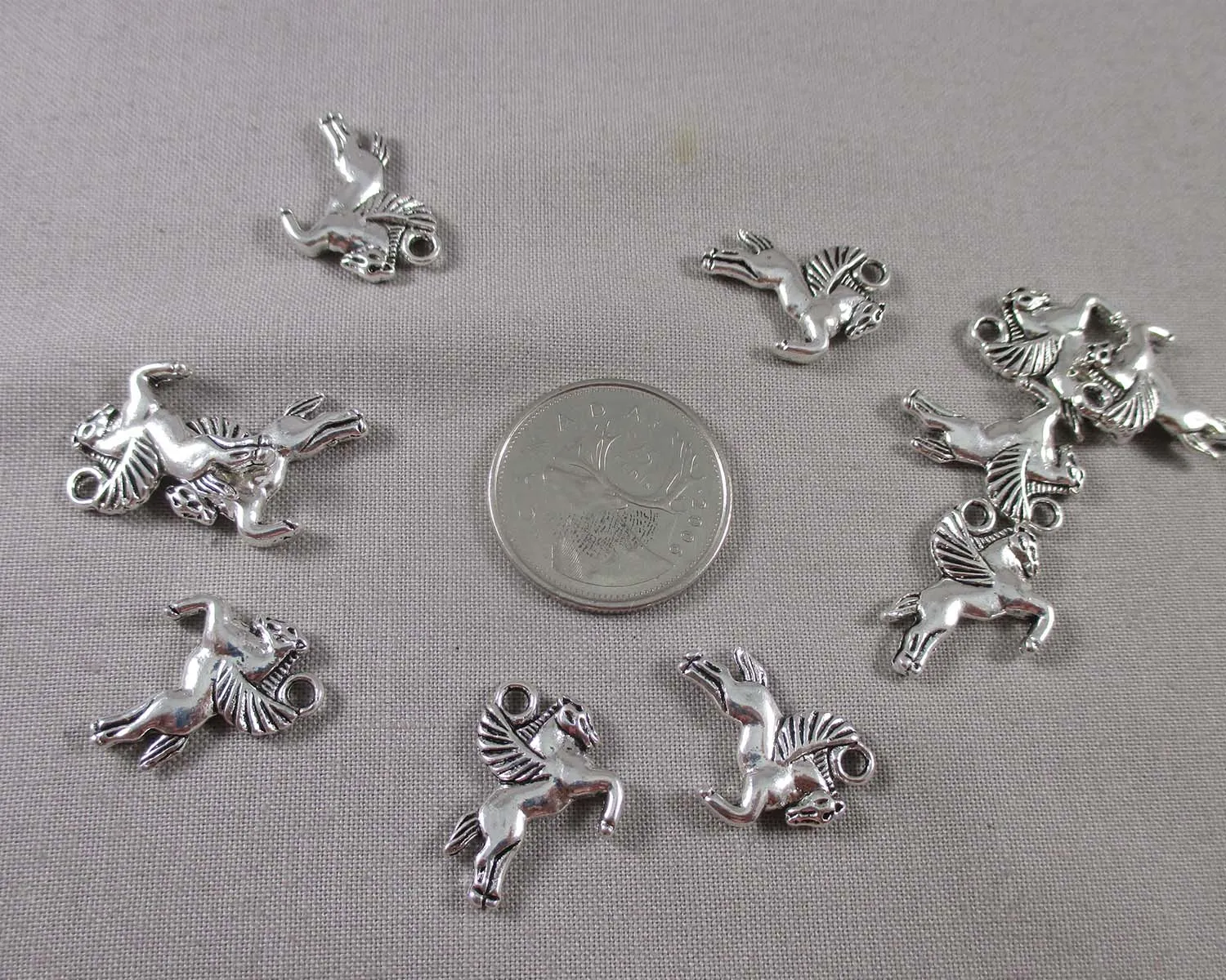 50% OFF!! Pegasus Charms Silver Tone 12pcs (1473)