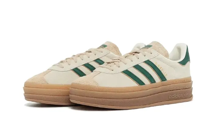 Adidas Gazelle Bold Magic Beige Collegiate Green