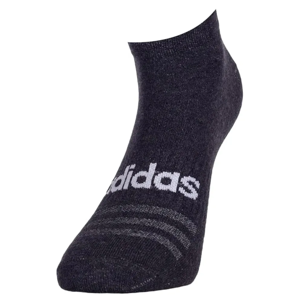 Adidas Men's Flat Knit Low Cut Socks (Black/Anthra Melange/Navy Peony)