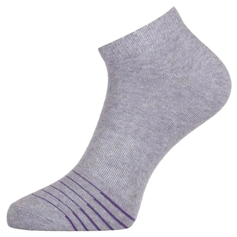 Adidas Women's Flat Knit Low Cut Socks (Anthra Melange/Light Grey/Black)