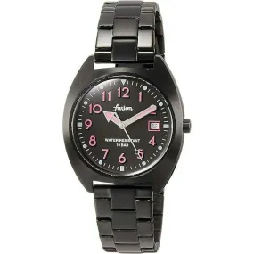 ALBA FUSION ANALOG STAINLESS STEEL HARD COATING BLACK & PINK UNISEX WATCH AFSJ404