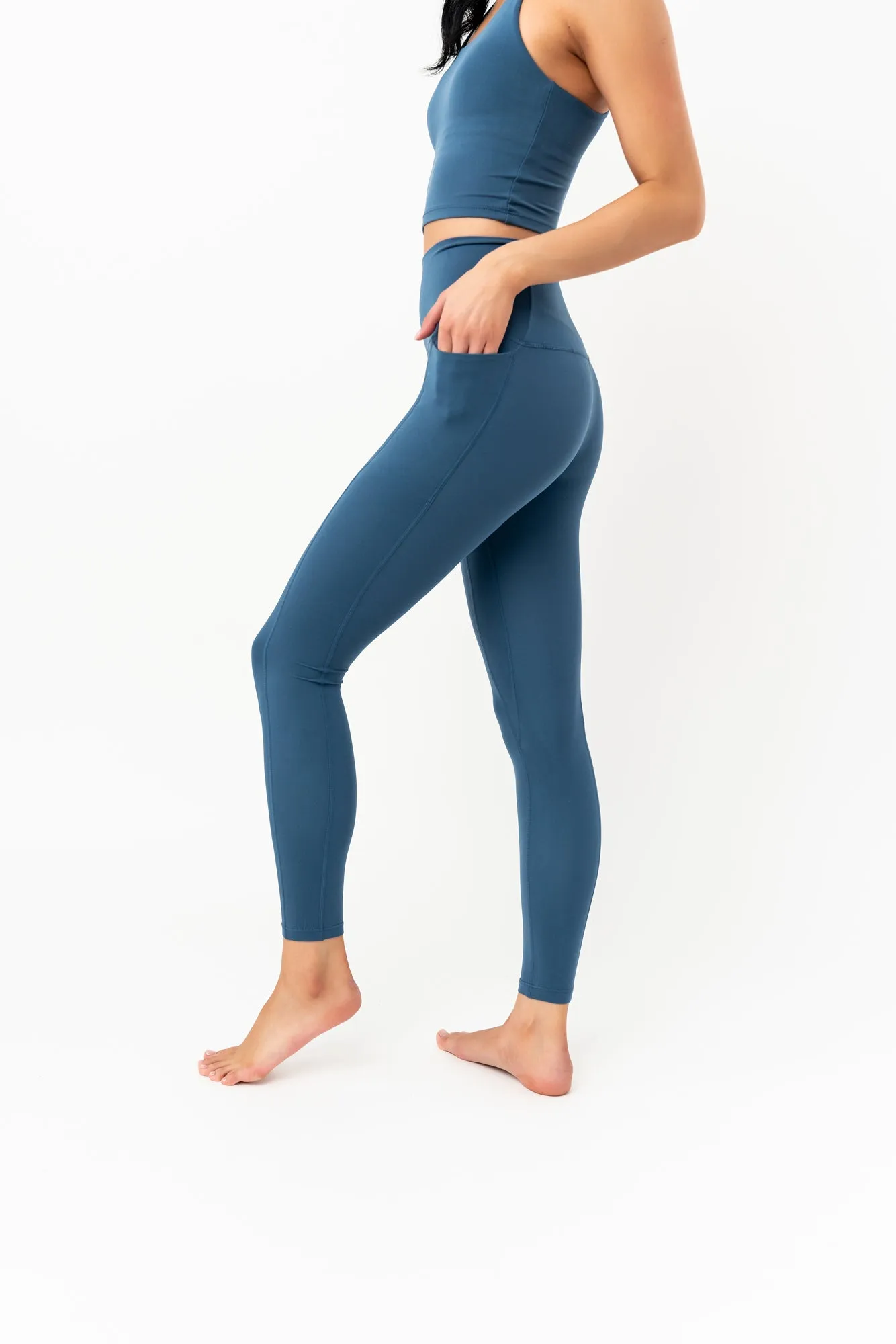 Balance High Waisted Leggings | Deep Blue