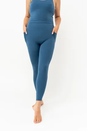 Balance High Waisted Leggings | Deep Blue