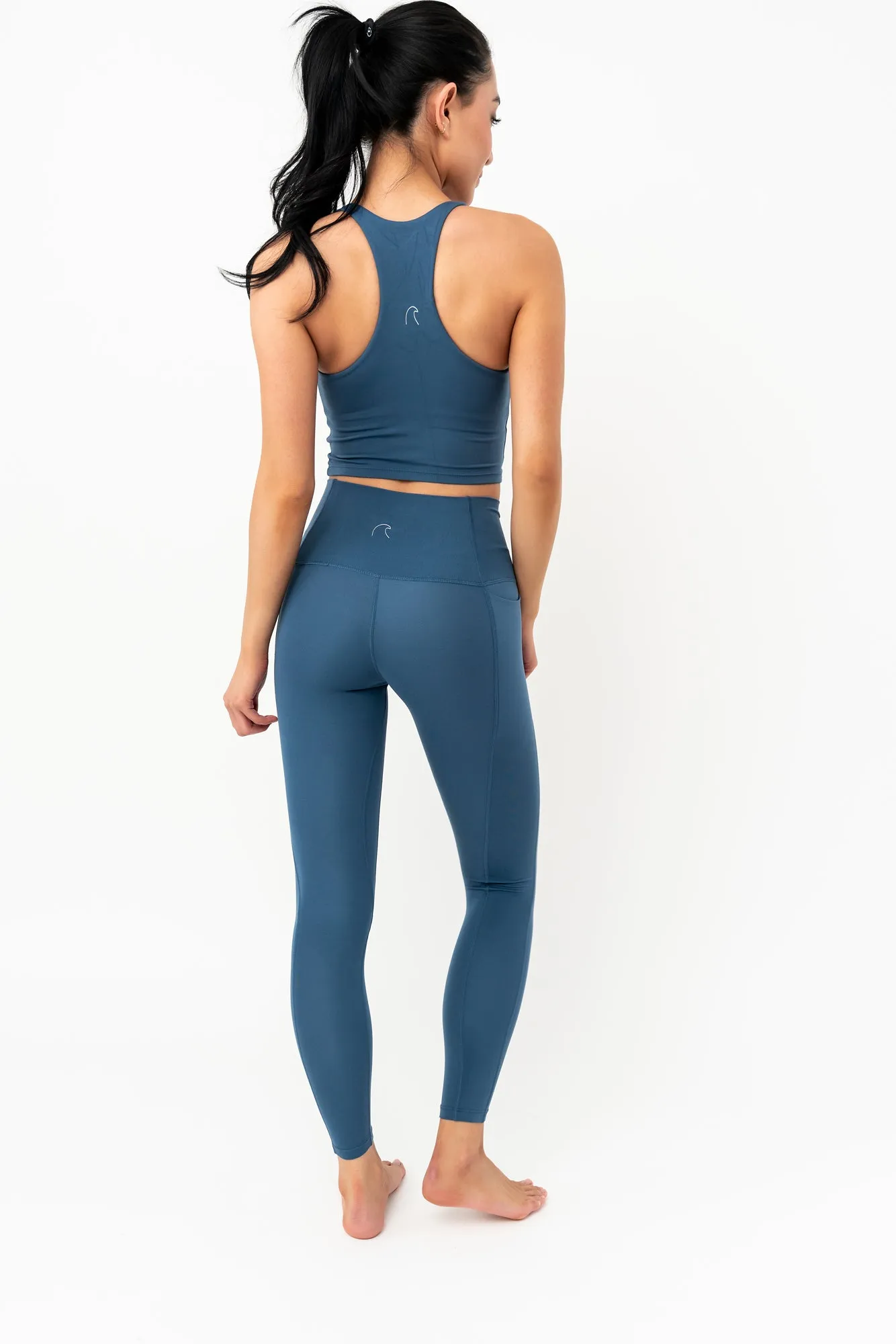 Balance High Waisted Leggings | Deep Blue