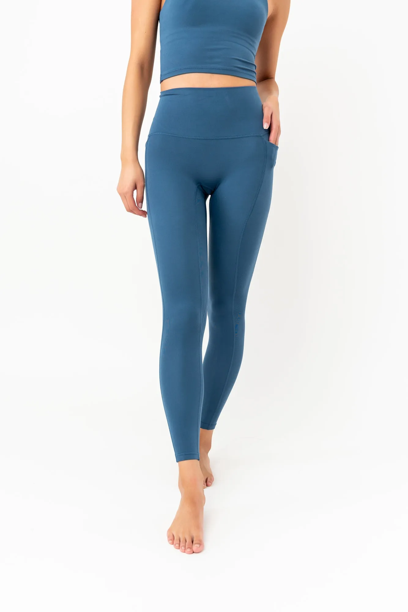 Balance High Waisted Leggings | Deep Blue