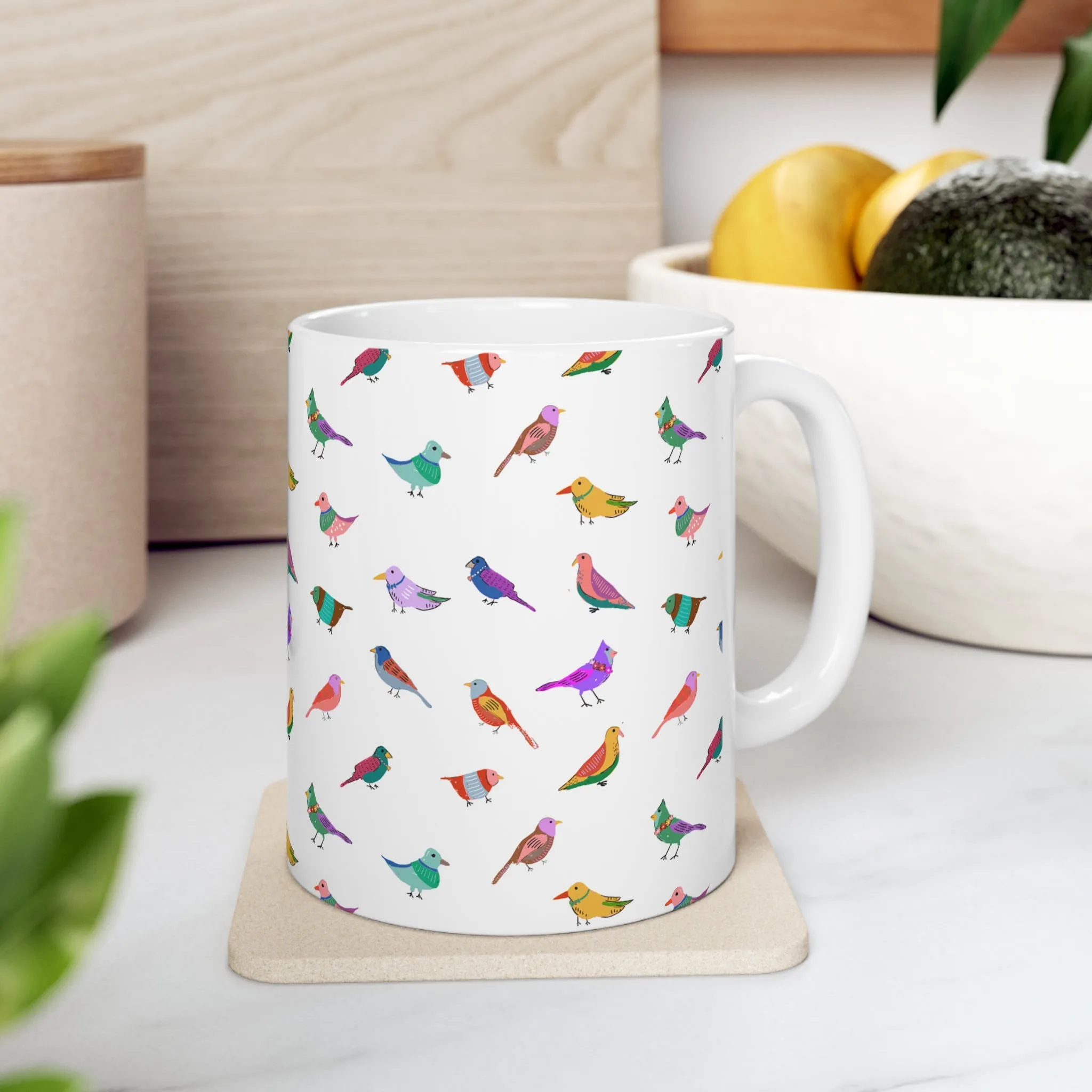 Bird Party Ceramic Mug 11oz