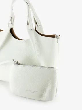 Borsa Dua small in pelle bianco