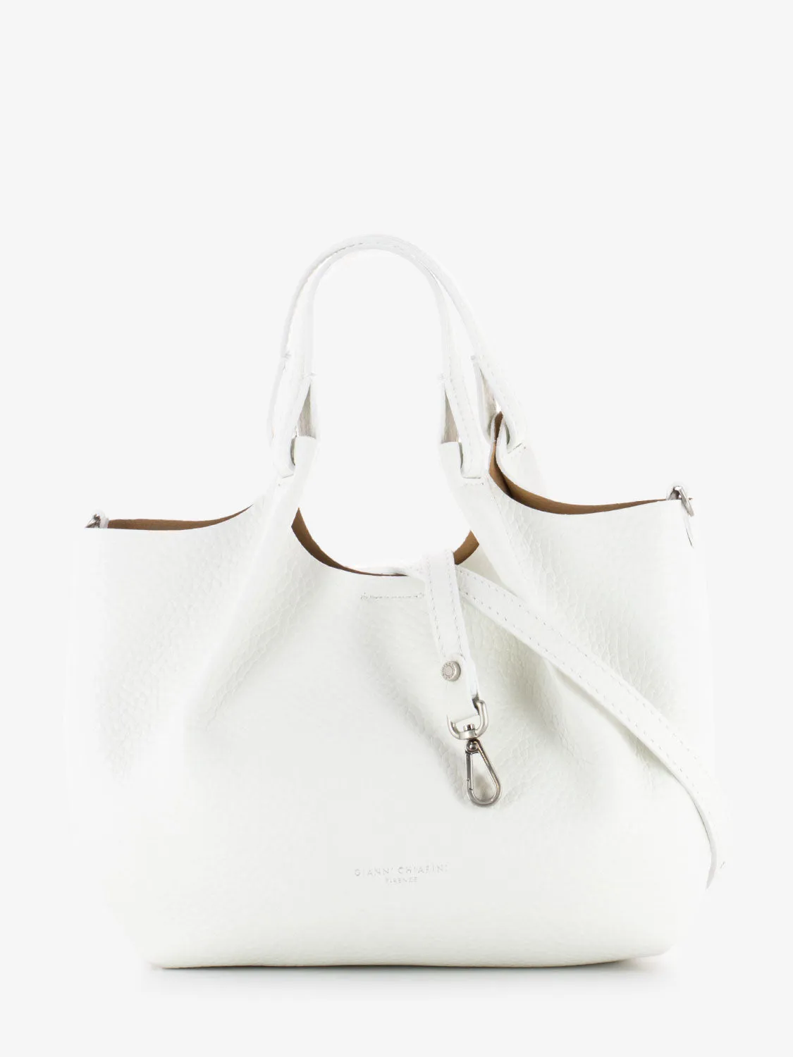 Borsa Dua small in pelle bianco