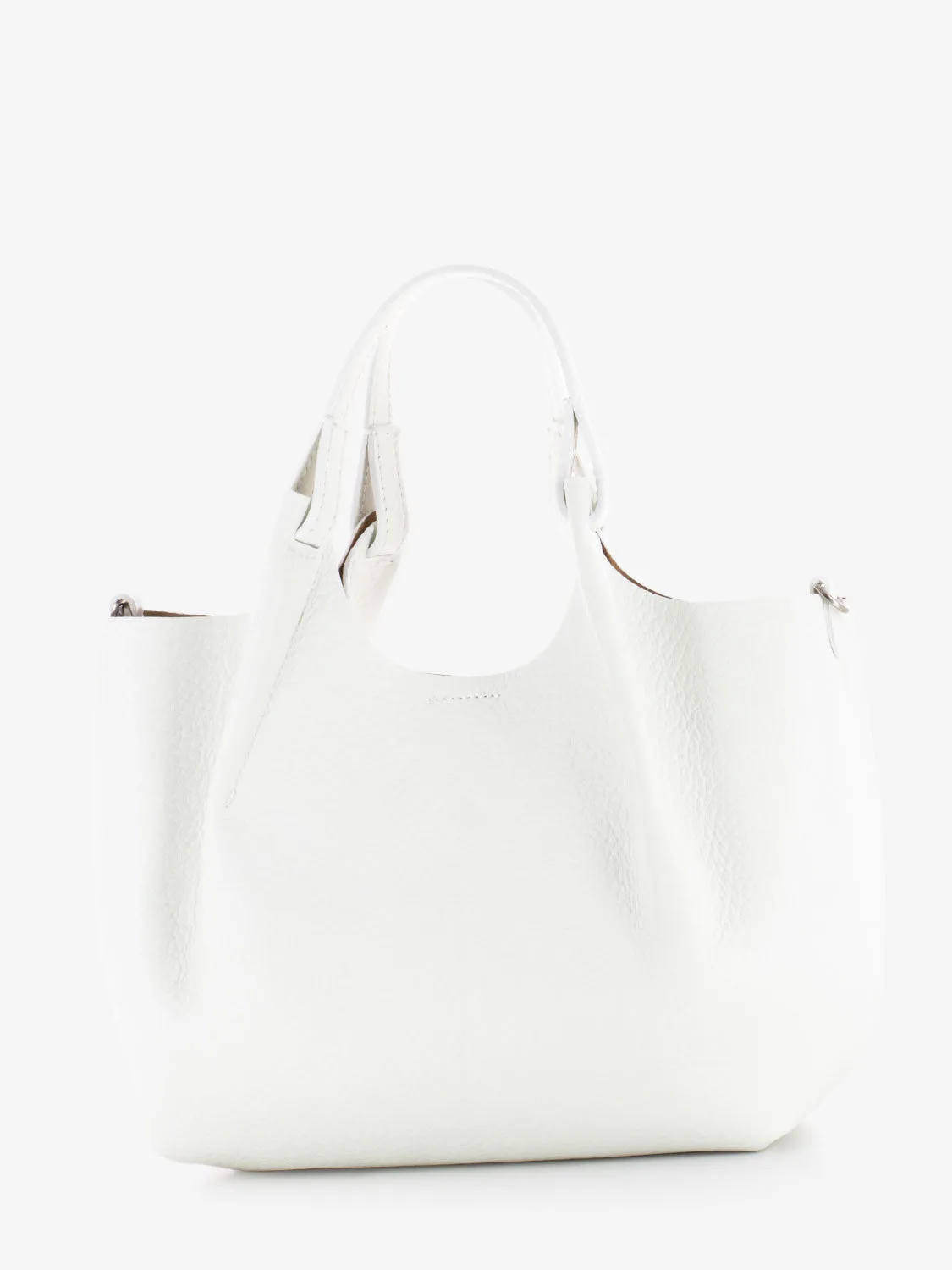 Borsa Dua small in pelle bianco