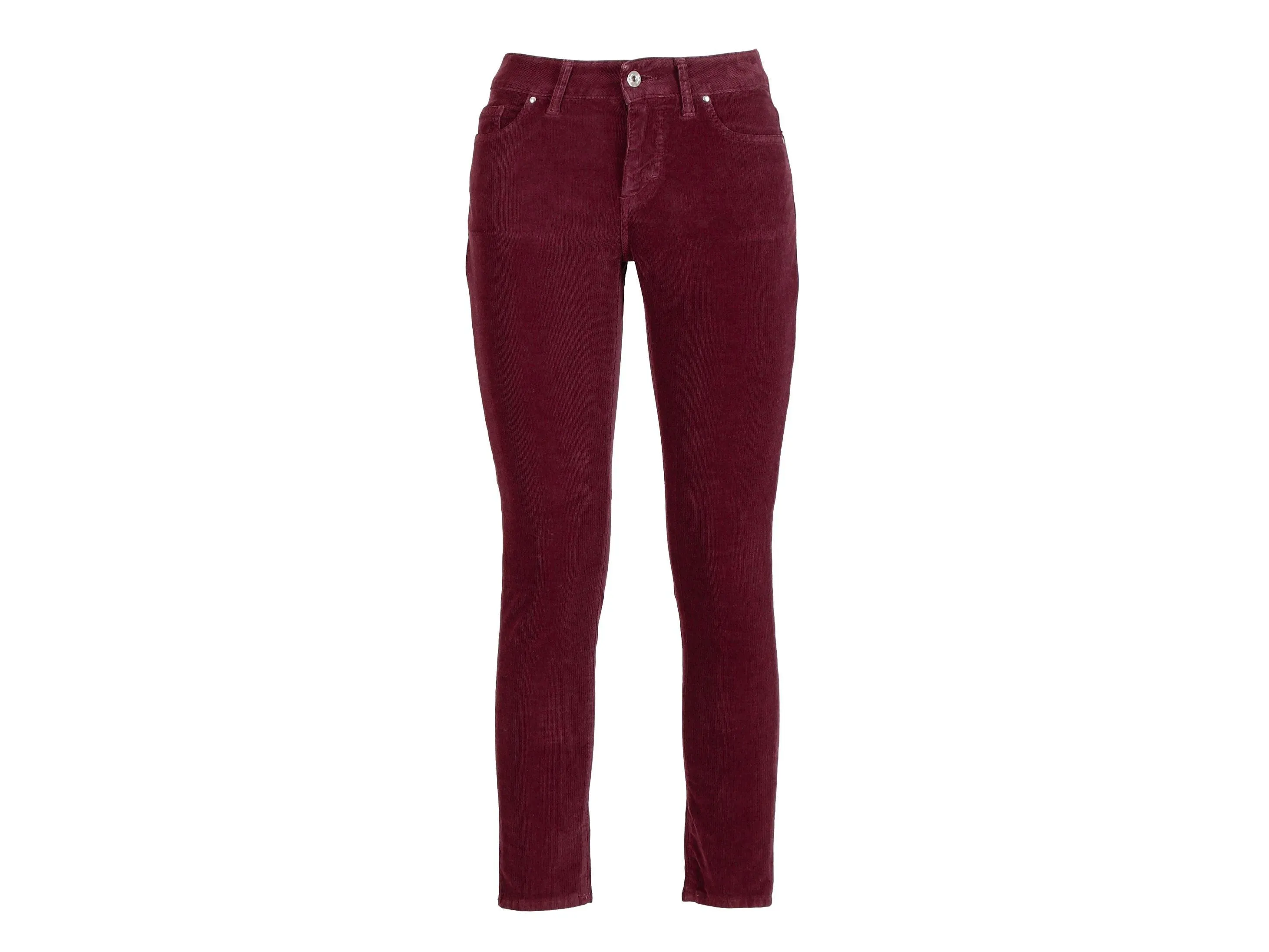 CAFENOIR Pantaloni Lunghi 5 Tasche Skinny Velluto Bordeaux Vino JP0022