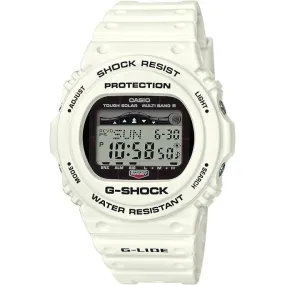 CASIO G-SHOCK G-LIDE SOLAR WHITE RUBBER STRAP GREY DIGITAL DIAL MEN WATCH GWX-5700CS-7JF