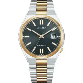 CITIZEN TSUYOSA COLLECTION AUTOMATIC SILVER & DARK MEN WATCH NJ0154-80H