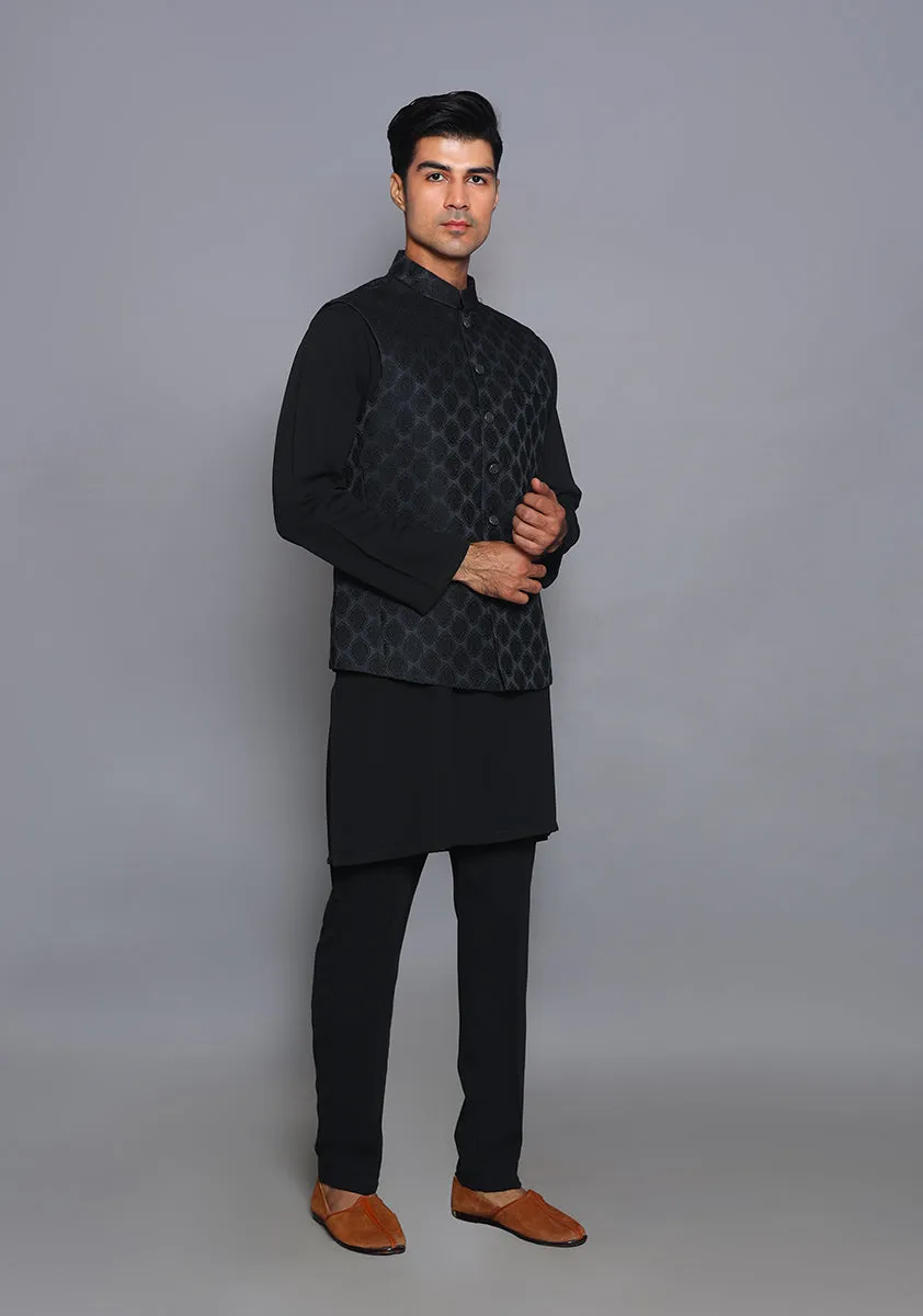 Classic Jamawar Tap Shoe Traditional Waistcoat