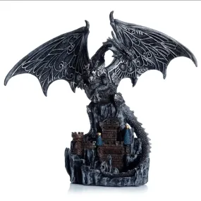 Dark Legends Wings of Magic Silver Castle Guardian Dragon