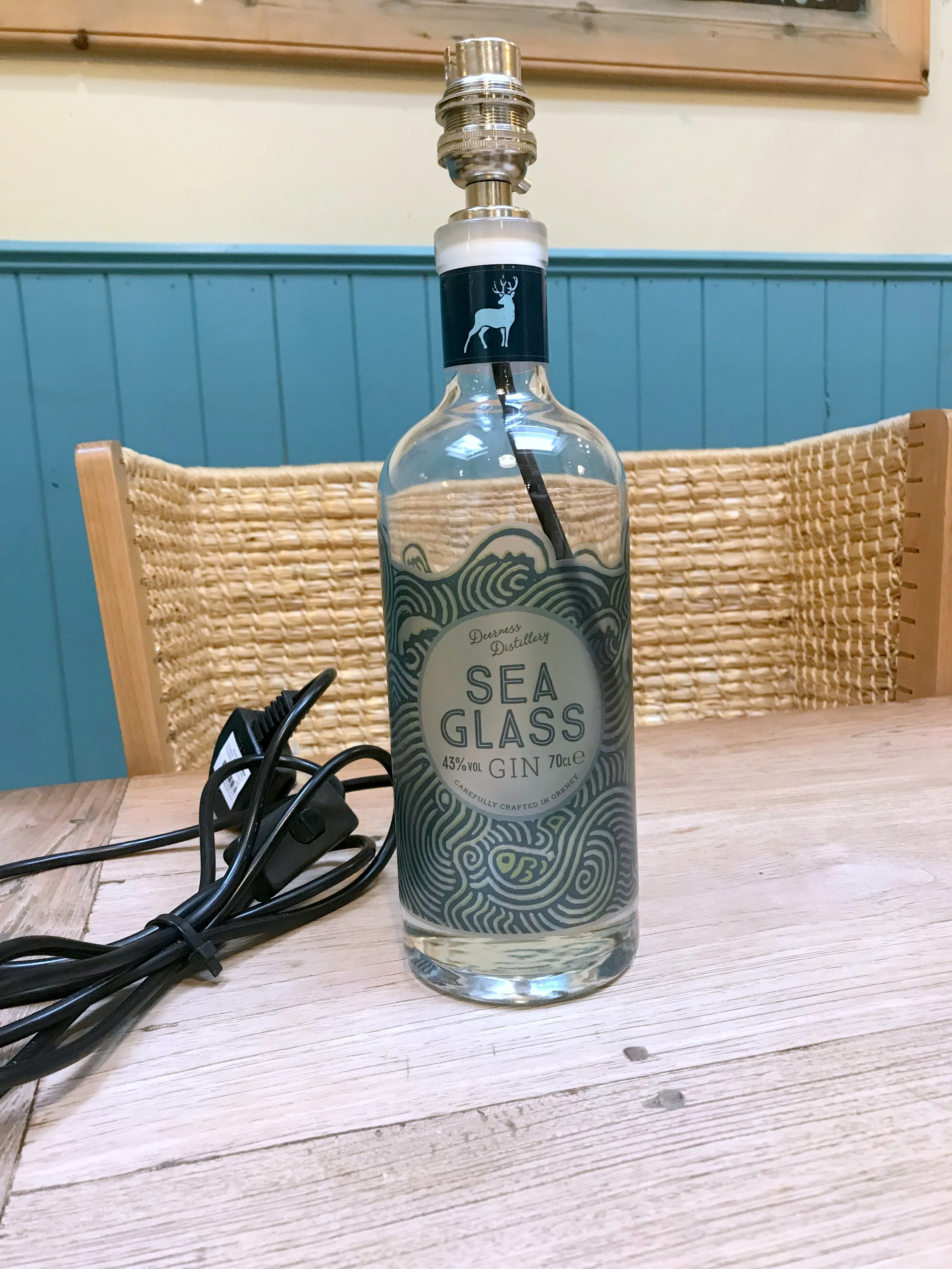 Deerness Distillery Sea Glass Lamp Base