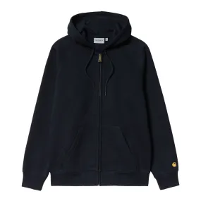 Felpa Carhartt WIP Hooded Chase Full Zip Blu Navy