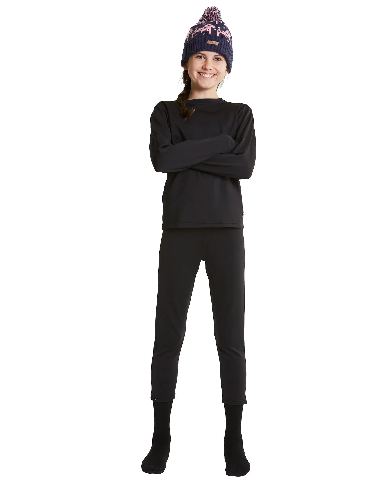 GIRLS FREYA 7/8 PANT - TRUE BLACK