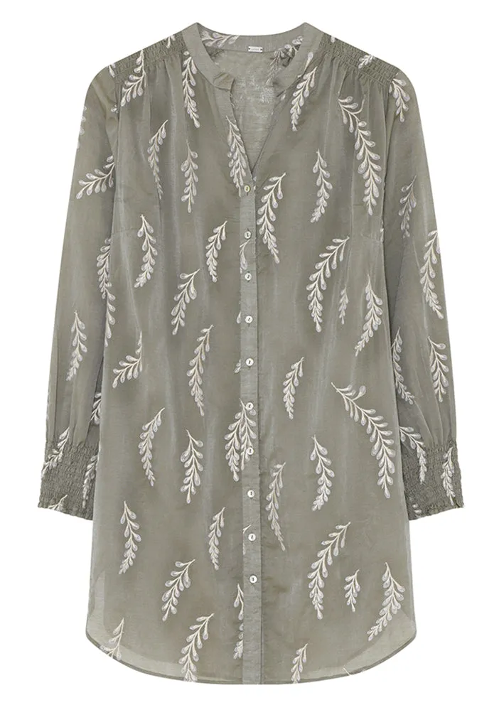 Gustav Sikka Long Shirt 52634 Skjorte - Dusty Grass