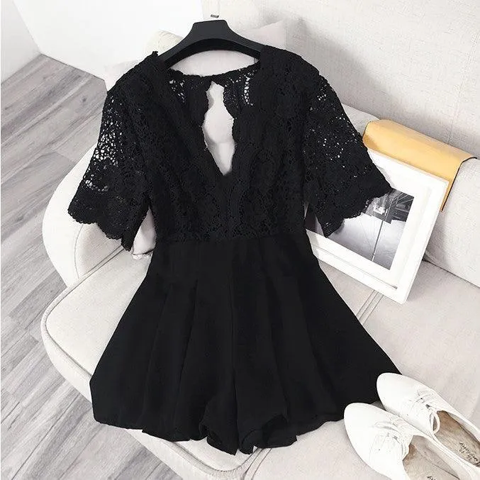 LACE CROTCHET ROMPER