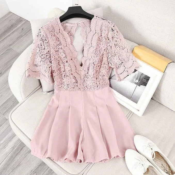 LACE CROTCHET ROMPER