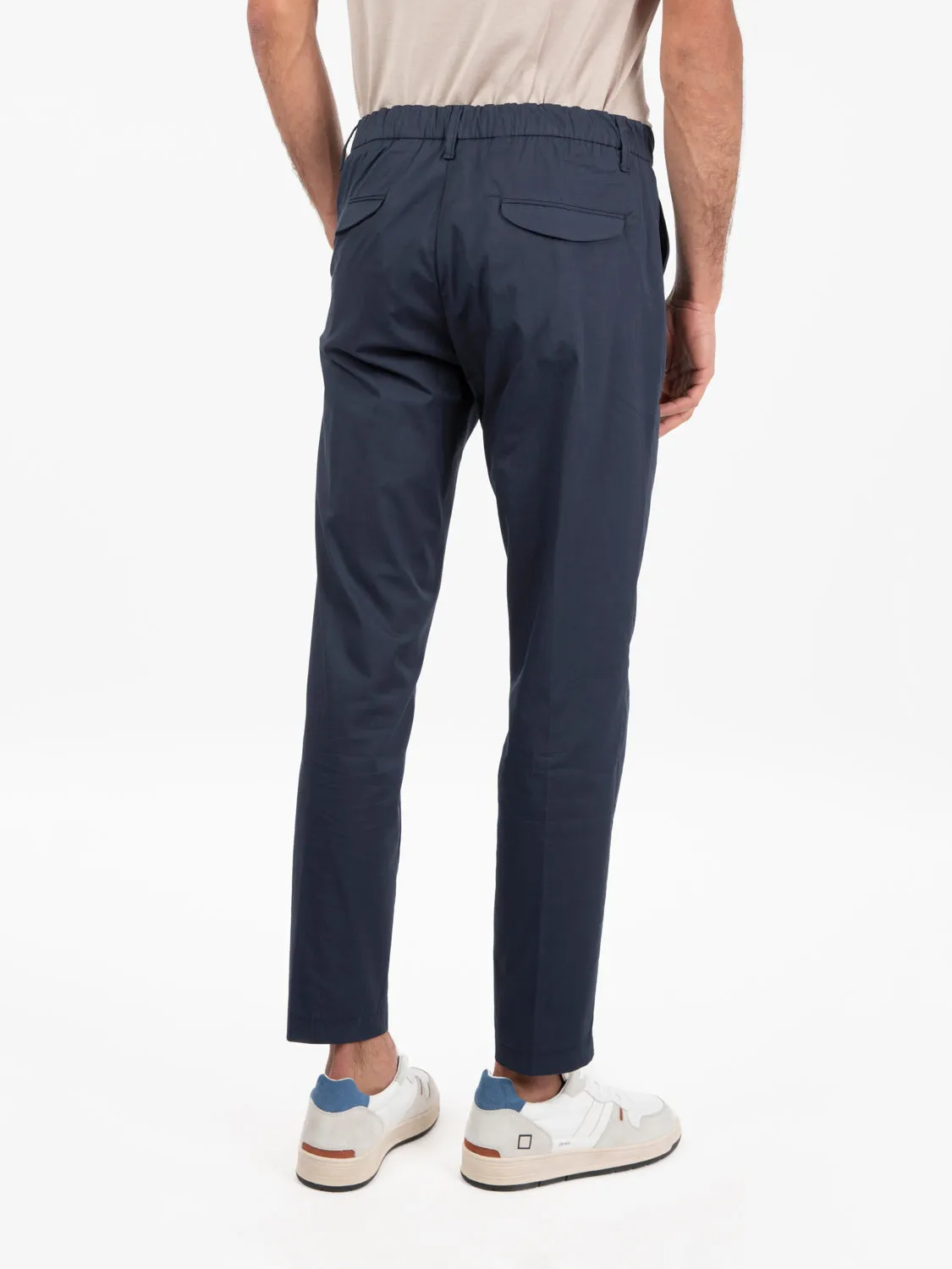 Pantaloni con coulisse blu