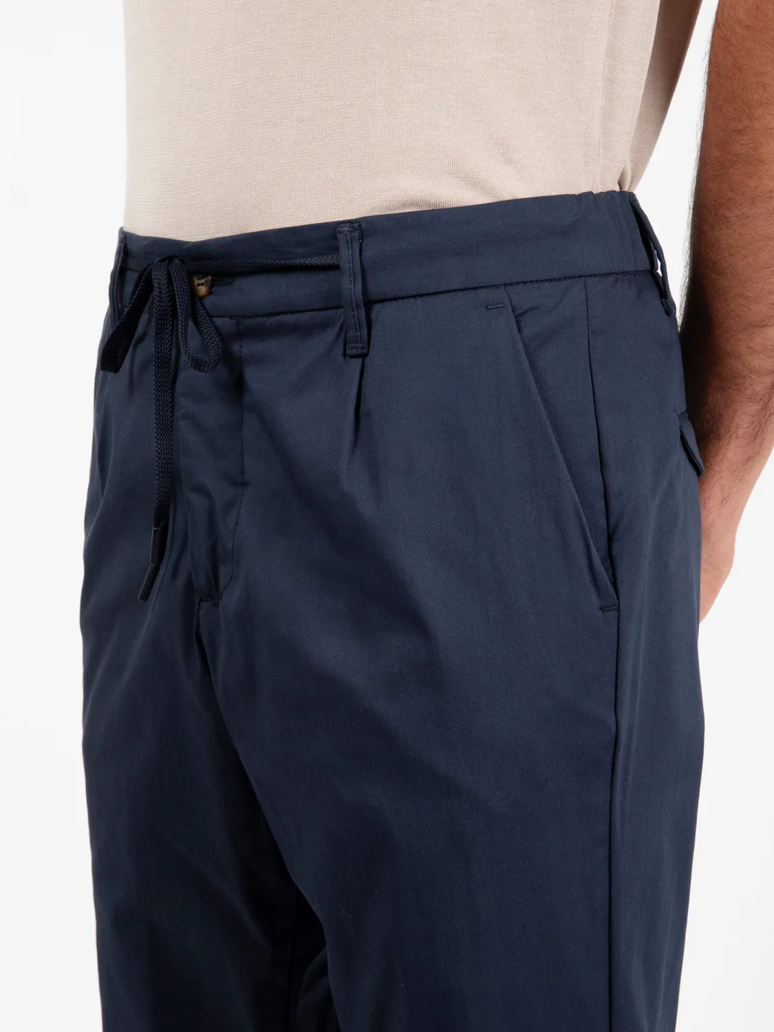 Pantaloni con coulisse blu