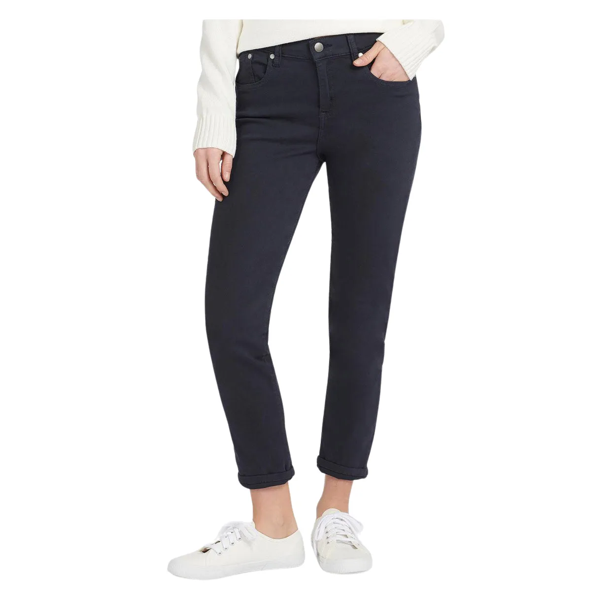 Pantaloni Donna Barbour Essential Slim Blu Navy