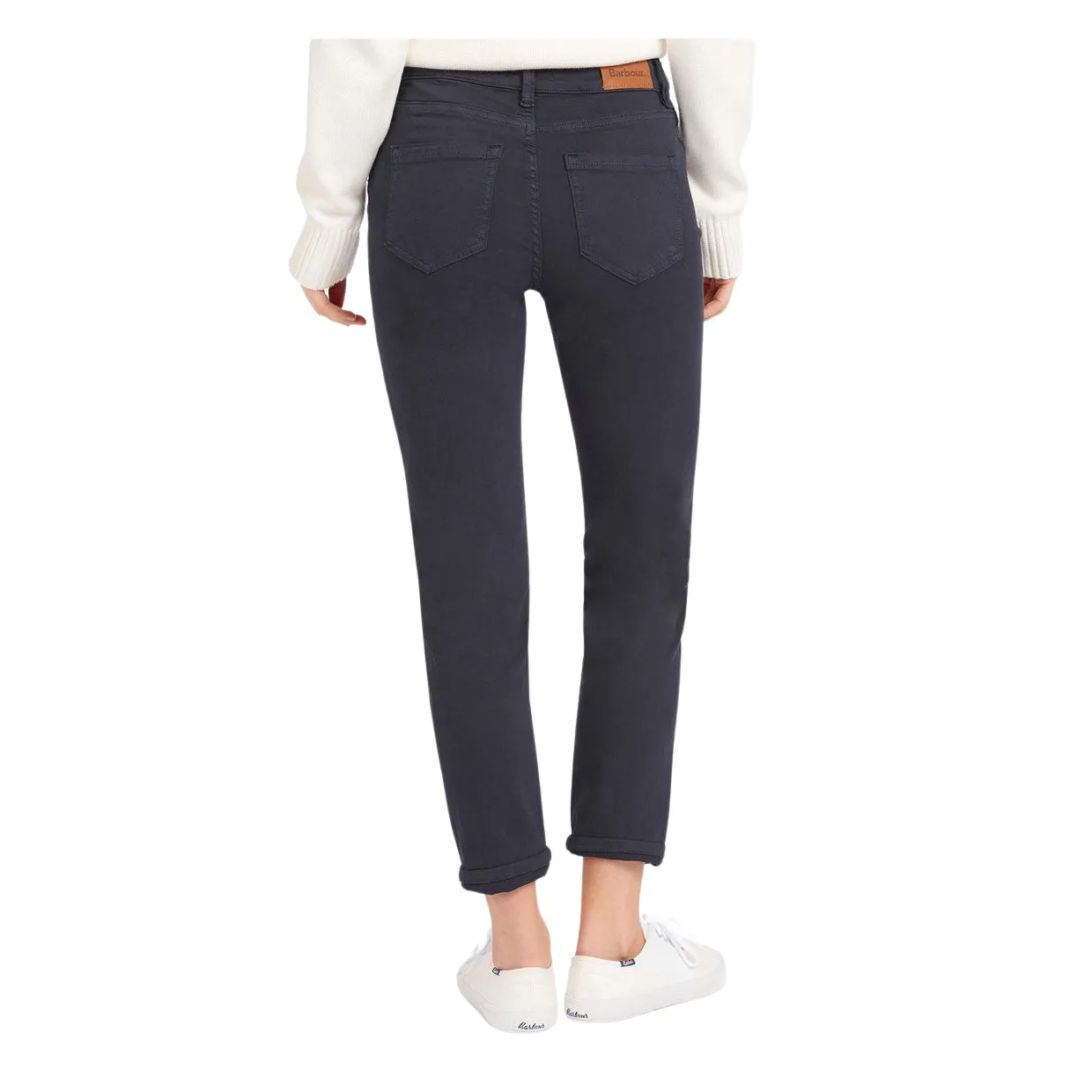 Pantaloni Donna Barbour Essential Slim Blu Navy