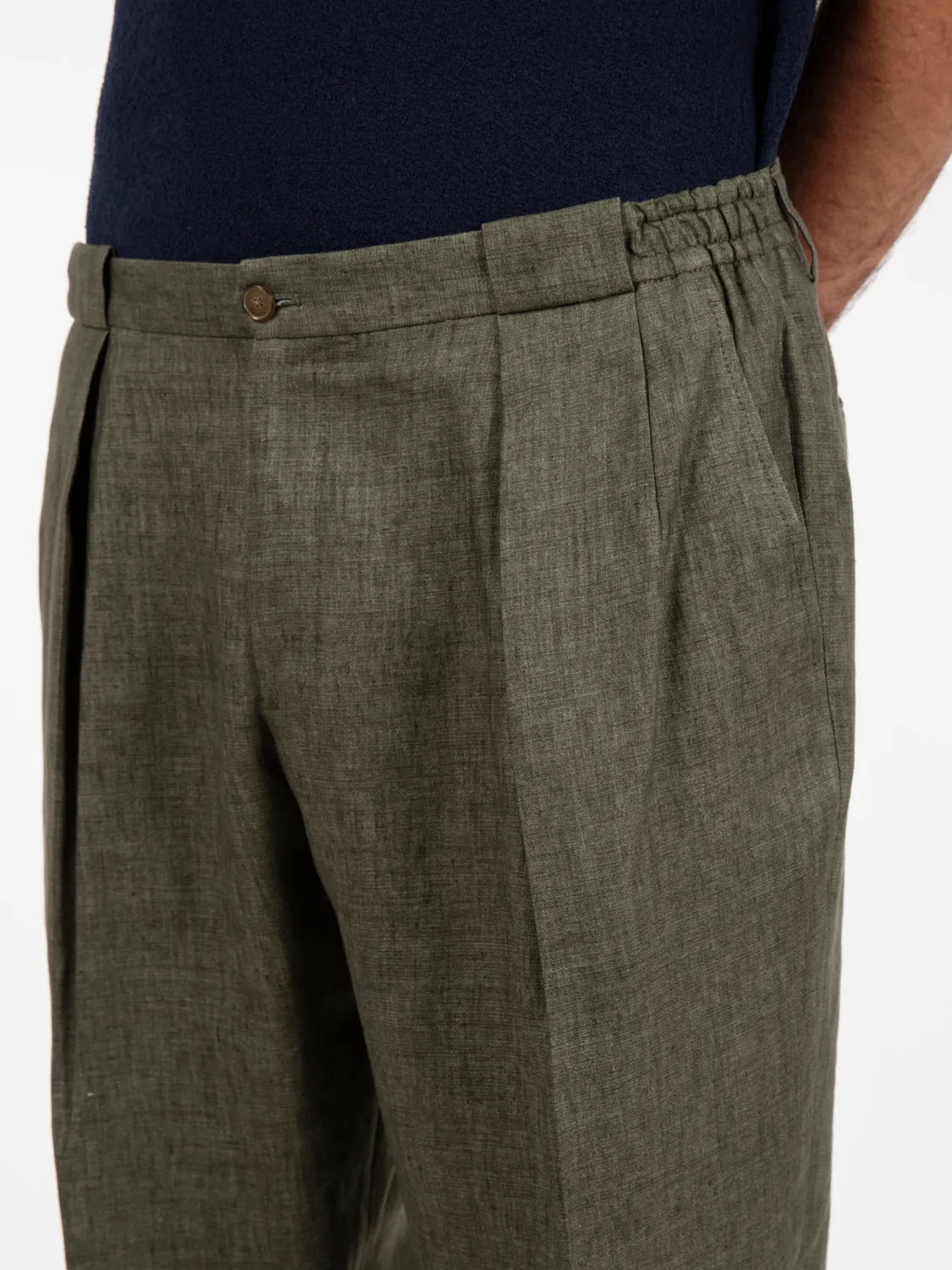 Pantaloni Portobello verde militare