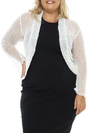 Plus Size Sheer Cropped Bolero Shrug