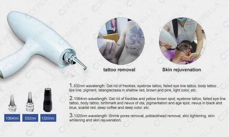 Q Switched Nd Yag Laser Machine For Tattoo Removal Wrinkle Remover Beauty Spa Salon Use