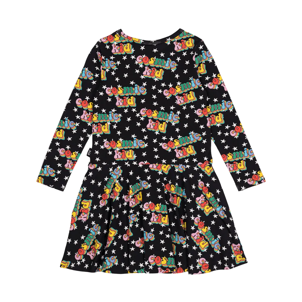 Rock Your Baby Cosmic Kid LS Drop Waist Dress