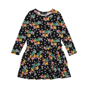 Rock Your Baby Cosmic Kid LS Drop Waist Dress