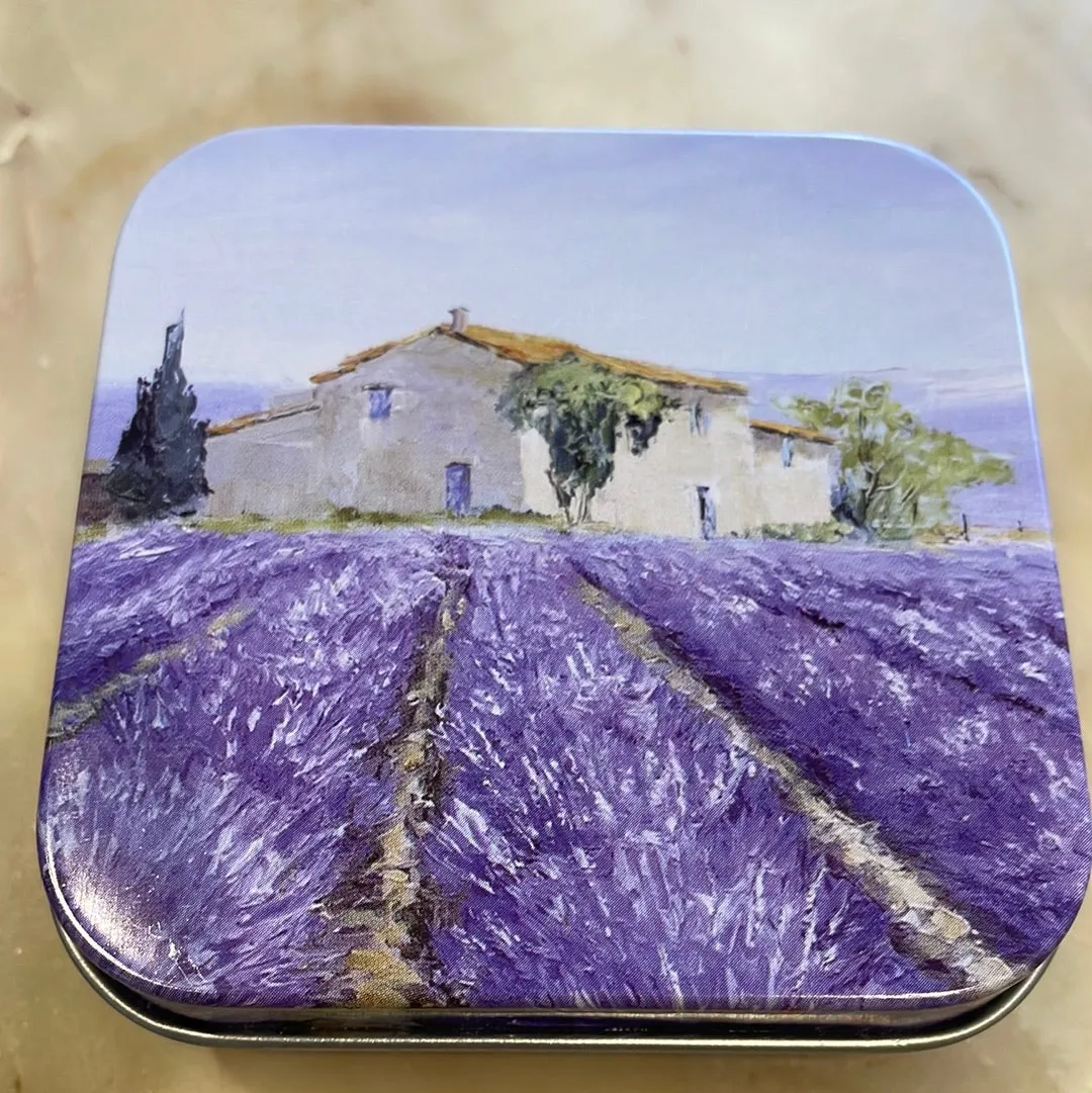 Savon Exfoliant Lavande de Provence in Tin -Lavender House Soap