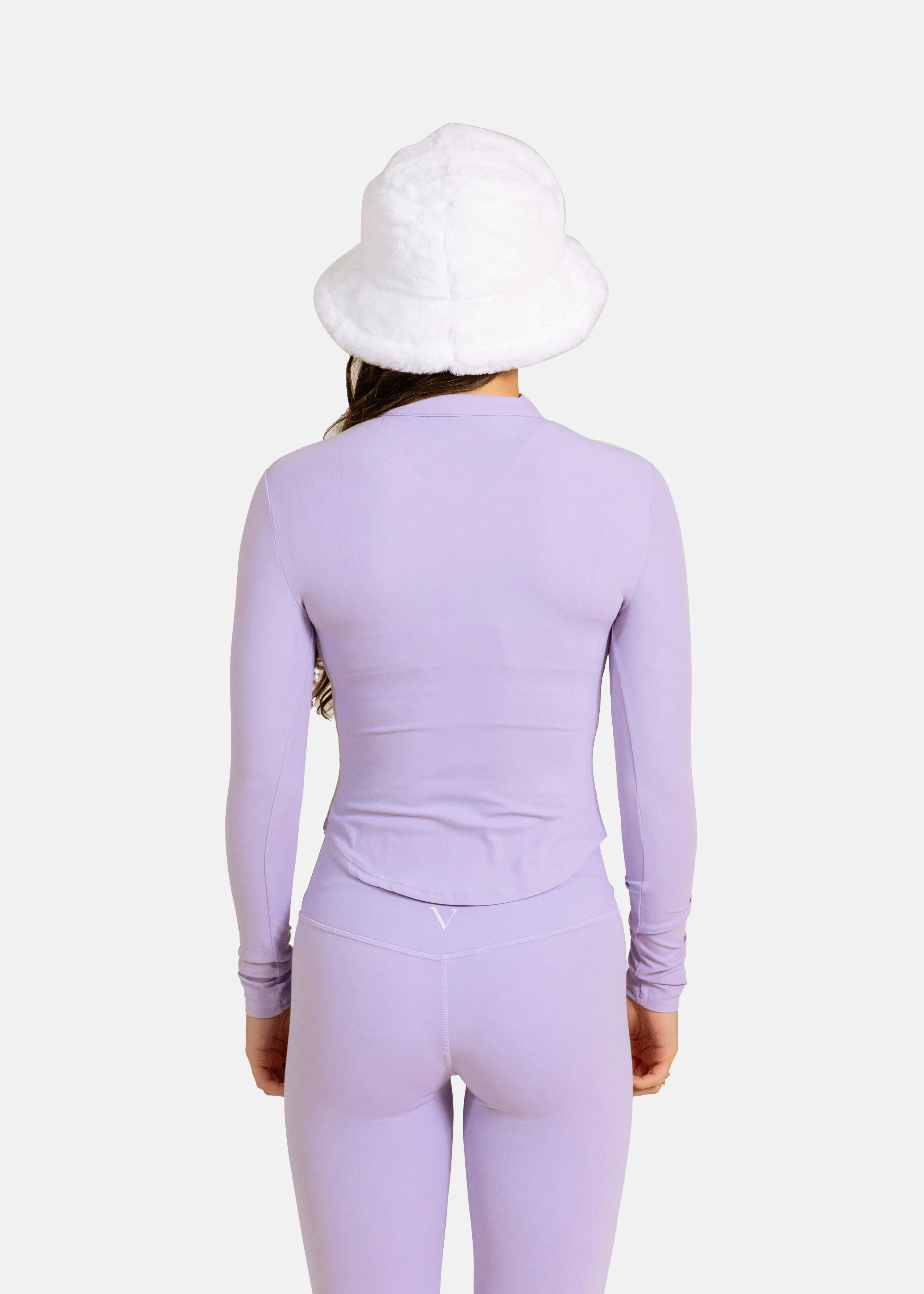 SculptLite Base Quarter Zip Long Sleeve Light Lavender