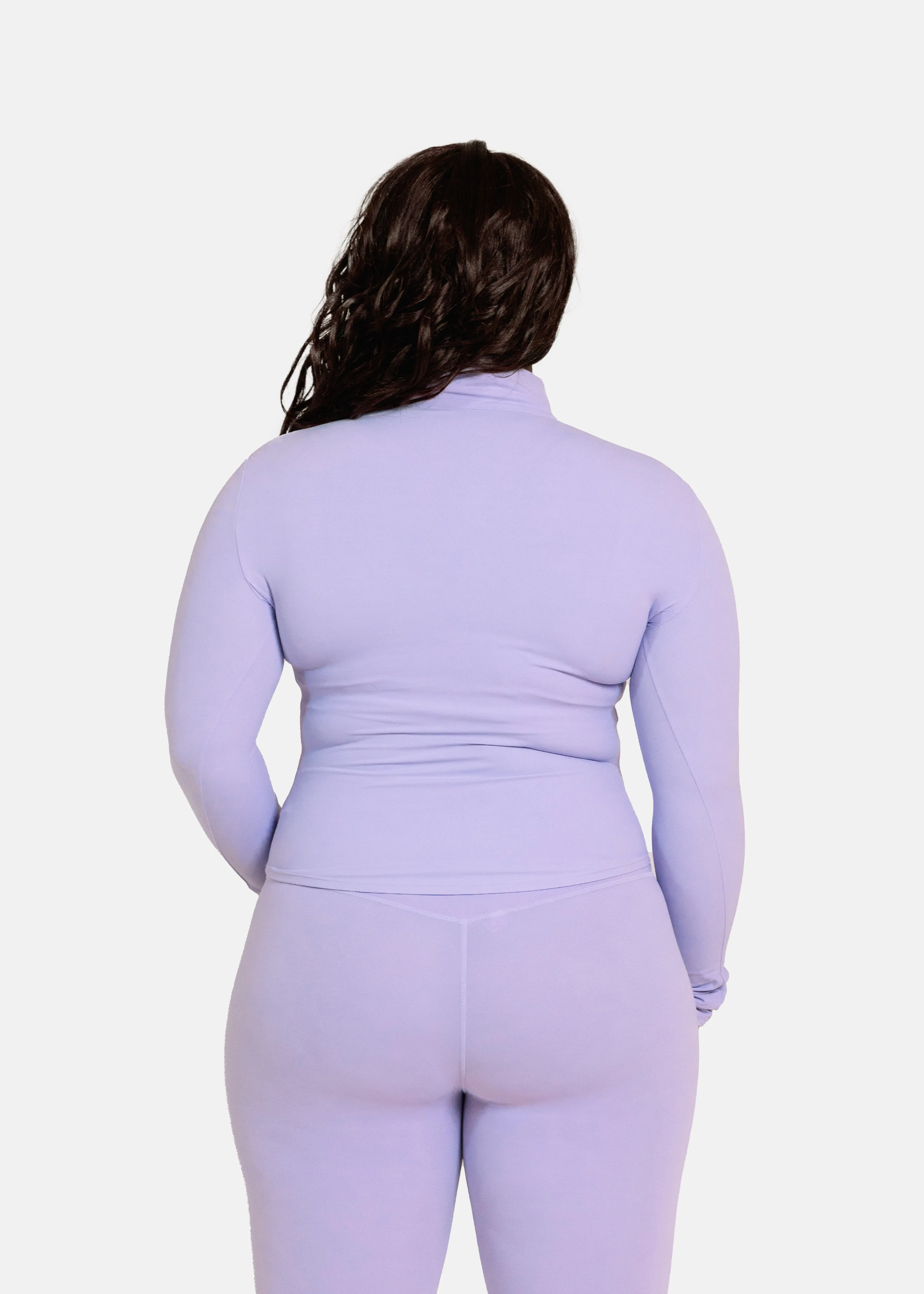 SculptLite Base Quarter Zip Long Sleeve Light Lavender