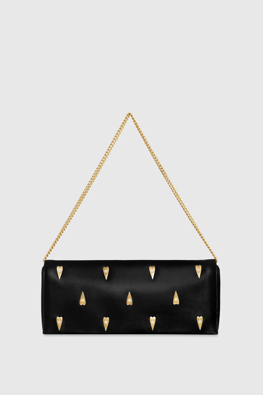 Slim Clutch With Heart Studs