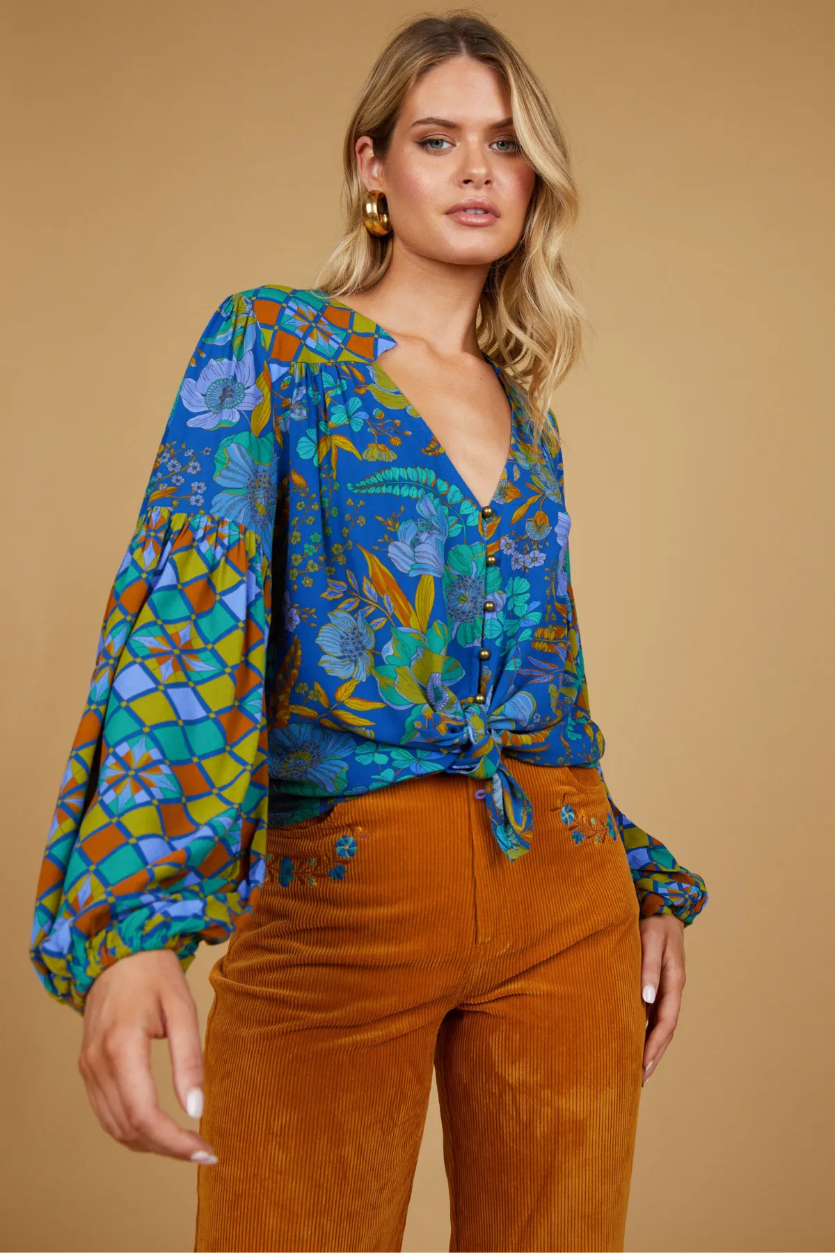 Temple Blouse - Lagoon