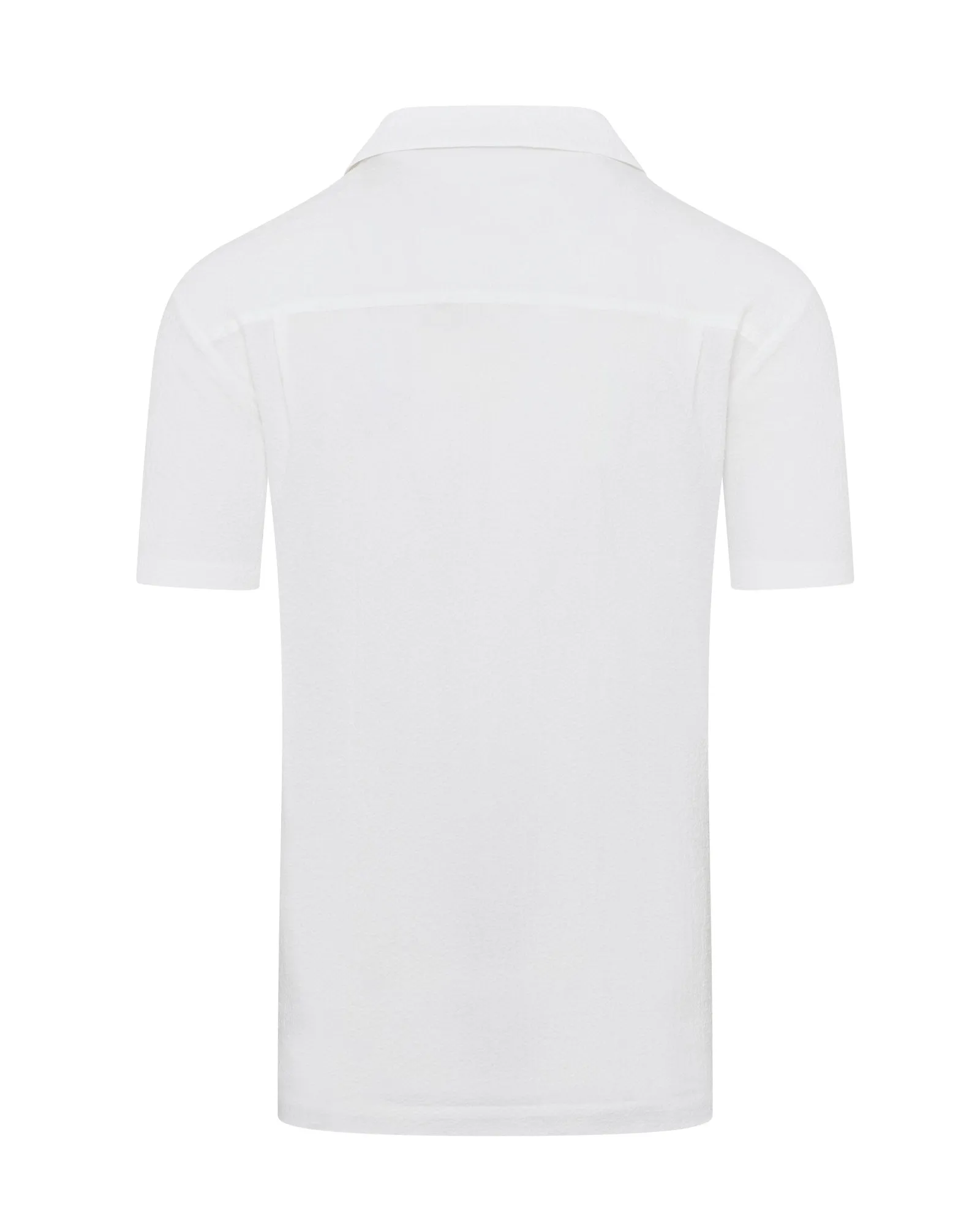 Wahts Stretch Seersucker Short Sleeve Shirt - SHAW (White)