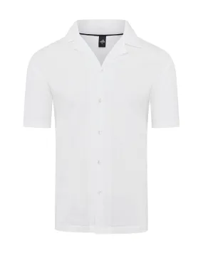 Wahts Stretch Seersucker Short Sleeve Shirt - SHAW (White)